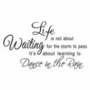 Life is  about waiting for the storm to pass, it's about learning to dan H6C2