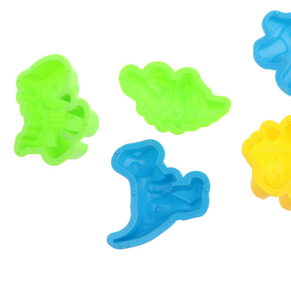 6pcs Mini Dinosaur Sand Molds Beach Building Toys Kids Fun Activity Toys
