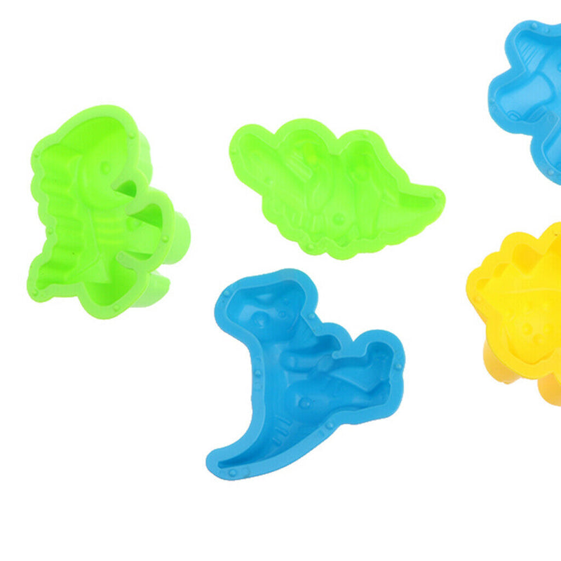 6pcs Mini Dinosaur Sand Molds Beach Building Toys Kids Fun Activity Toys