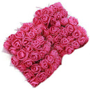144pcs Colourfast Foam Artificial Rose Flowers Wedding Bride Bouquet Party  Z6B4
