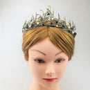 Bridal Pearls Crystal Hairband Tiara Women Wedding Prom Hair Decor Bronze