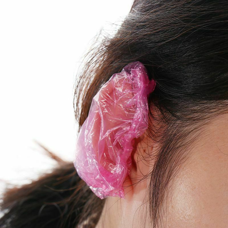 100 Pcs Disposable Hairdressing Earmuffs Salon Clear Ear Cover Ear Protecti X7M4