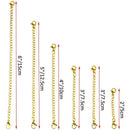 12Pcs Chain Extender, 6 Sizes Stainless Steel Bracelet Extension Necklace ExO3B1