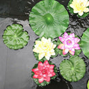 Pack Of 9 Artificial Floating Foam Lotus Leaves Water Lily Pads Ornaments G