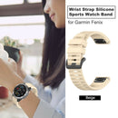 22mm Silicone Wrist Strap Quick Release Adjustable Watch Band for Garmin Fenix 6