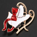 Christmas Brooch Pin Xmas Bow gifts