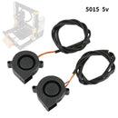 Dotbit 2Pcs 5V Dc 5015 50Mm Blow Radial Cooling Fan Sleeve Bearing for Elec