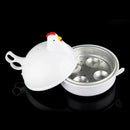 Heat Resistant Chicken Shaped Cooking Kitchen Home Microwave Steamed Eggs Boiler