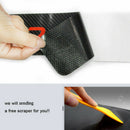 Door Anti Kick Pad Protector Trim Film Carbon Fiber Leather Universal FCS