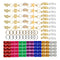 130pcs Shell Star Leaf Hair Jewelry Braid Hoops Rings Accessories Dreadlocks for