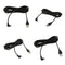 4Pack 3.5m Mini USB Cables, USB 2.0 Type A Male to 5Pin Charging Cord Data Wire