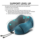 Blue Travel Pillow Memory Foam with 360-Degree Head Support Comfortable Nec