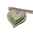100pcs Unfinished Wood Flower Heart Shape Wooden Scrapbooking Embellishments