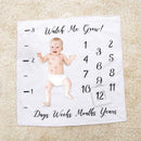 Newborn Letter Print Background Blankets Baby Milestone Blanket Photo Prop