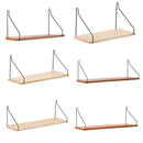 Wood Floating Shelf Wall Mounted Shelving Storage Display Shelf Beige S