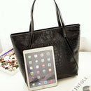 New fashion casual glossy alligator totes large capacity ladies simple shop C5M5
