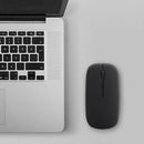 W8 2.4G Wireless Thin Silent Mouse 1600DPI 4 Keys Optical Mice (Black)