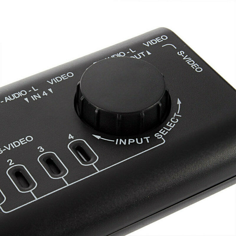 4in 1 out Audio Video AV Signal Splitter Switcher Selector RCA Switch Box TV DVD