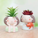 Flower Girl Planter Set - 4pcs European Style Succulent Plants Planter Pot