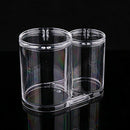 Clear Round Container Makeup Cotton Pad Organizer Jewelry Holder Box VPI