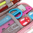 bon208 Floral Pencil Case with Compartments -High Capacity Double Layers Pe I4Y5