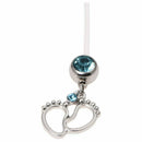 Flexible Pregnancy Maternity Belly Navel Bar Ring Body Piercing Baby Feet B T7Q5