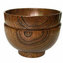 Set of 2 Solid Wood Bowl, 4.5 inch Dia by 2-5/8 inch, for Rice, Soup, Dip, DM6A4