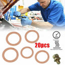 10mmx14mmx1.5mm Copper Crush Washer Flat Ring Gasket Fitting 20 Pcs M3E5