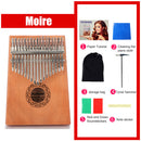 17-Key Thumb Finger Piano African Sanza Mbira Mahogany Wood Kalimba (Moire)