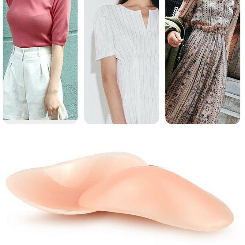 1 Pair Silicone Shoulder Pads Self-Adhesive Enhancer Pads Clothing Accessori Ew