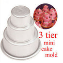 DIY Mini 3-Tier Cupcake Pudding Chocolate Cake Mold Baking Pan Mould Party   Bj