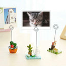 50 X Metal Wires Business Card Holder Memo Photo Picture Paper Note Clip BraR8D5