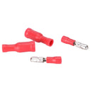100x male & female red insulated bullet connector terminals 22-16awg wire Set 3C