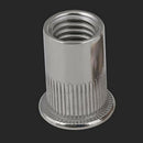 50pcs M6 Thread 304 Stainless Steel Flat Head Rivet Nut Insert N AAR