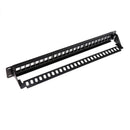 24 Port UTP Keystone Jack Blank Patch Panel Plate Cat6 Ethernet RJ-45 19inch