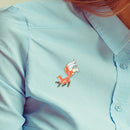Cute Cartoon Animal Brooch Fox Enamel Badge Clothes Lapel Pins Jewelry Gift A