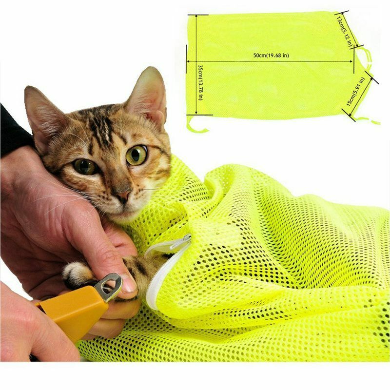 Pet Cat Grooming Washing Bath Bag, Scratching Biting Restraint Polyester Me Y2J2
