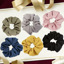 20 Elastics & Ties Pack Women's Large Chiffon Hair Scrunchies Bow Ponytail Favor
