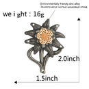 Fashion Women Men Edelweiss Flower Brooch Pin Badge Costume Accessories Gift