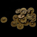 20PCs Zinc alloy Buttons Horse Head Carved Round Bronze Tone 15mm( 5/8
