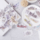 42pcs cities tower labelstickers DIY scrapbooking stickers travelworld stickerBX