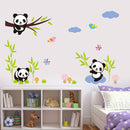 Cute Zoo Animal Panda Tree Birds Kids Roomdecor Baby Room Decals Wall StickES