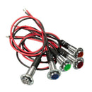 5 x 8mm 12V LED Pilot Dash Panel Indicator Light Lamp Blue Green Amber Red