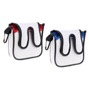 2Pcs Mallet Putter Cover Head Cover Headcover Gift for Golf Lovers Men Women