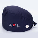 2pcs Womens Surgical Scrub Cap Working Hat Button Bouffant Hat Sweatband