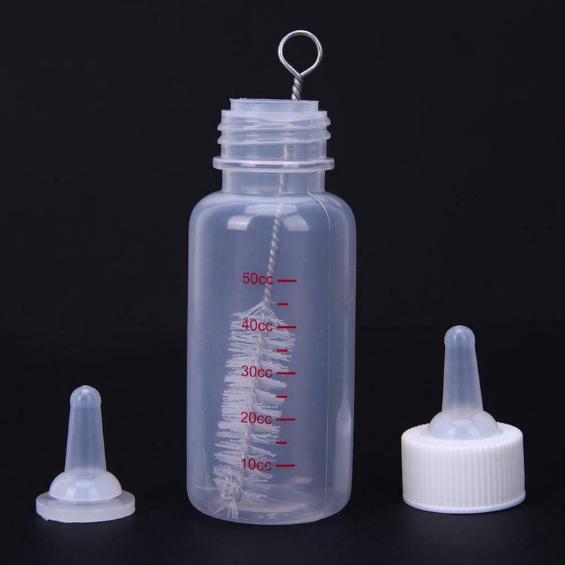Puppy Kitten Feeding Bottle Nursing Water Milk Feeder w/ Cleaning Brush A