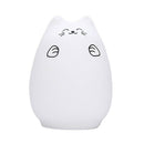 1X(Popular Led Usb Rechargeable Cute Cat Night Light Colorful Silicone Bedr
