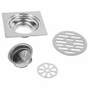 1X(Square Drain Strong Stainless Steel Anti Odor Hotel Bathroom Flooring Wa