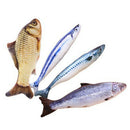 2pcs Pet Kitten Moving Wagging Fish Toys Cat Chew Training Kicker For Cat