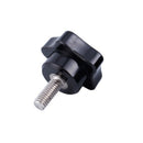 M6 x 15mm Male Thread Screw Star Head Locking Screw Handle Black 2 Pcs I1B8